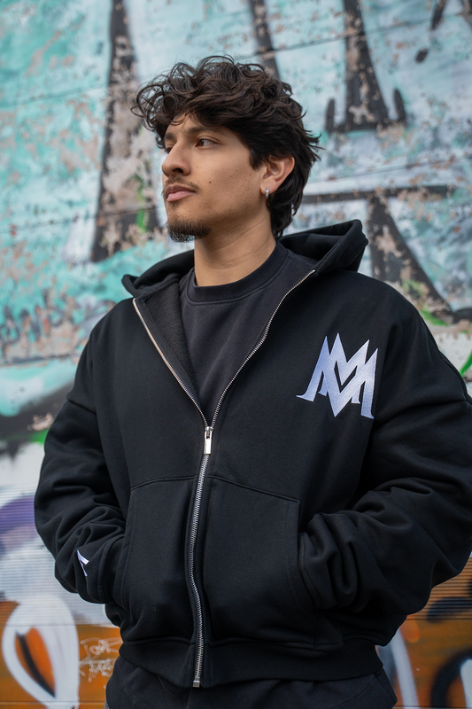Lions Den Zip-Up Hoodie - Black