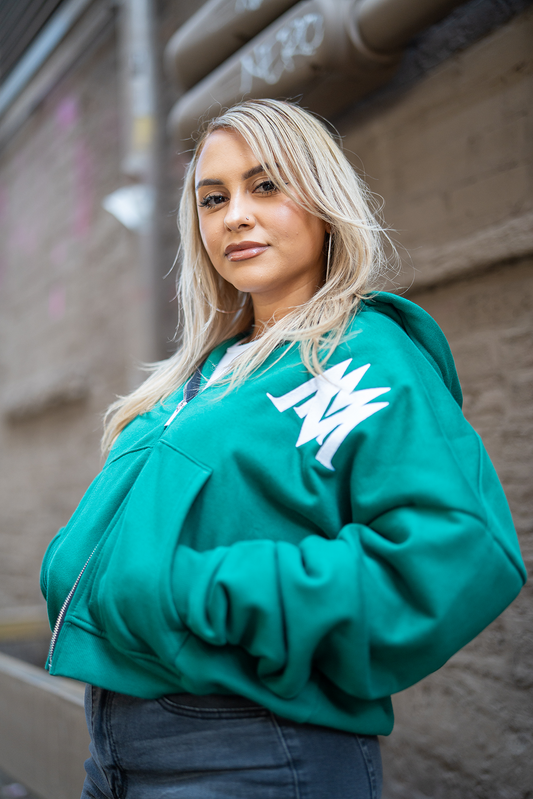Lions Den Zip-Up Hoodie - Rolex Green